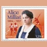 Un timbre à l’effigie d’Alice Milliat 